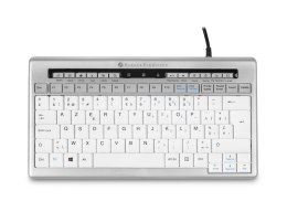 BakkerElkhuizen S-board 840 klawiatura Biuro USB QWERTY British English Jasny Szary, Biały