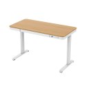 Activejet Biurko z elektryczną regulacją wysokości ET119S biały/dąb. Wymiar blatu 120x60 cm.