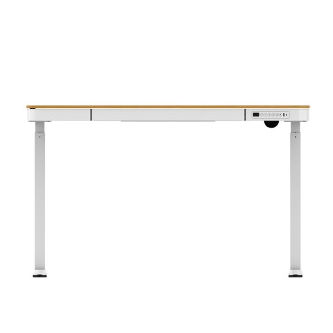Activejet Biurko z elektryczną regulacją wysokości ET119S biały/dąb. Wymiar blatu 120x60 cm.
