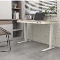 Activejet Biurko z elektryczną regulacją wysokości ET119S biały/dąb. Wymiar blatu 120x60 cm.