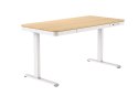 Activejet Biurko z elektryczną regulacją wysokości ET119S biały/dąb. Wymiar blatu 120x60 cm.