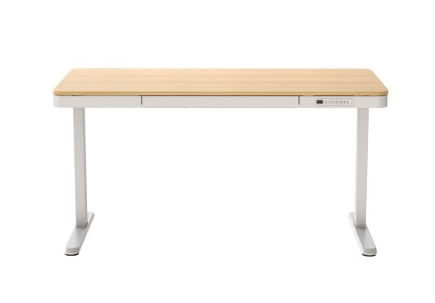 Activejet Biurko z elektryczną regulacją wysokości ET119S biały/dąb. Wymiar blatu 120x60 cm.
