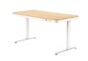 Activejet Biurko z elektryczną regulacją wysokości ET119S biały/dąb. Wymiar blatu 120x60 cm.