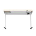 Activejet Biurko z elektryczną regulacją wysokości ET119S biały/dąb. Wymiar blatu 120x60 cm.