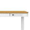 Activejet Biurko z elektryczną regulacją wysokości ET119S biały/dąb. Wymiar blatu 120x60 cm.