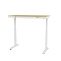 Activejet Biurko z elektryczną regulacją wysokości ET119S biały/dąb. Wymiar blatu 120x60 cm.