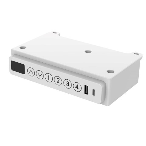 Activejet Biurko z elektryczną regulacją wysokości ET119S biały/dąb. Wymiar blatu 120x60 cm.