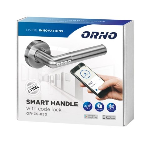 KLAMKA Z ZAMKIEM SZYFR. IP44 ORNO, PIN I BLUETOOTH OR-ZS-850