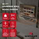 MACLEAN UCHWYT ŚCIENNY NA SOUNDBAR, REG. KĄTA +8°~-8°, MAX. OBCIĄŻENIE 10KG, WYK. ZE STALI MC-177