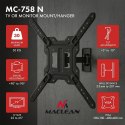 MACLEAN UCHWYT / WIESZAK DO TV LUB MONITORA, MAX. 23-65", MAX. OBCIĄŻENIE 30KG, UNIWERSALNY, MAX. VESA 400X400 MC-758 N