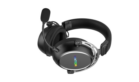 HATOR Hypergang 3 Wireless Zestaw słuchawkowy Bezprzewodowy Opaska na głowę Gaming USB Type-C / USB Type-A Bluetooth Czarny