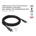 CLUB3D CAC-1579 kabel USB USB4 Gen 3x2 3 m USB C Czarny