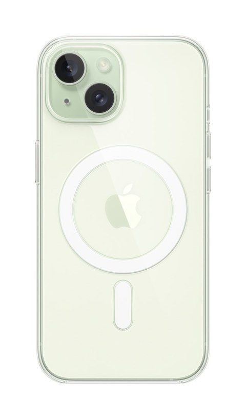 Apple - Obudowa tylna do telefonu komórkowego - Kompatybilna z MagSafe - Poliwęglan - Przezroczysta - do iPhone 15 (MXRK3ZM/A)