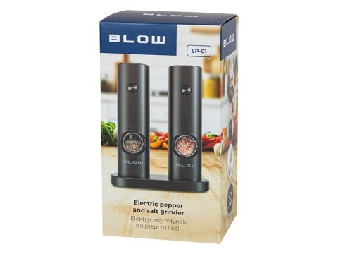 BLOW ELEKTRYCZNY MŁYNEK DO SOLI I PIEPRZU Z OKIENKIEM SP-01