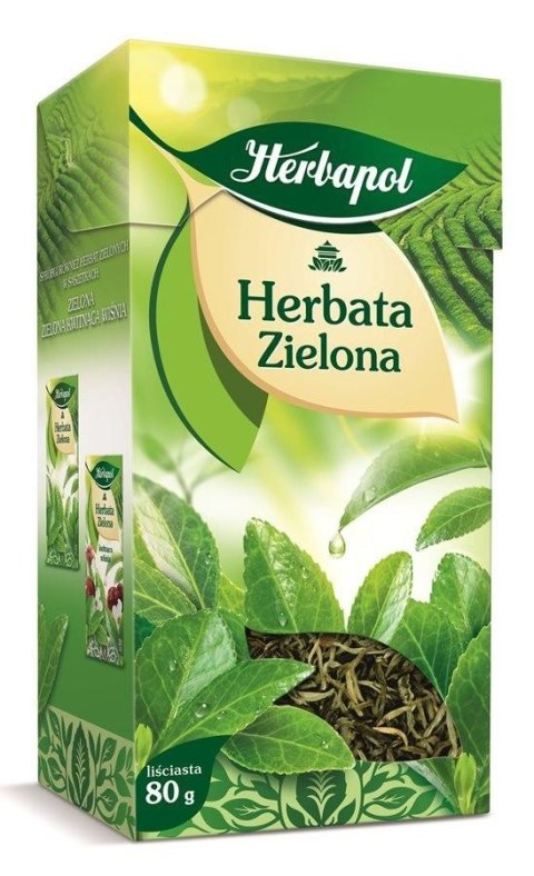 ND39_446007 HERBATA LISCIASTA HERBAPOL ZIELONA 80G PUD ZIELONA