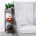 Regał Metalowy Narożny Czarny 3 Półki MDF 235 x 235 x 76 cm TRENDS4YOU