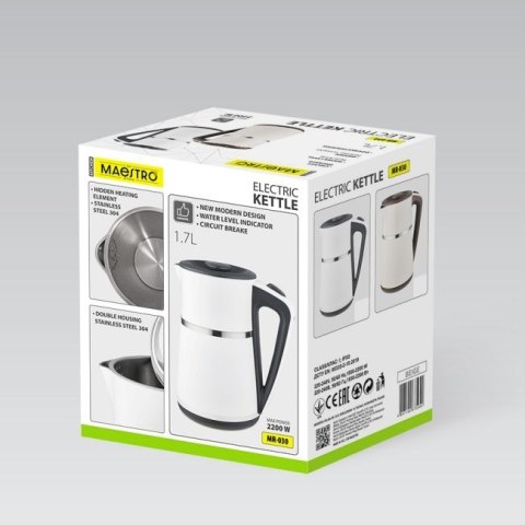 Czajnik elektryczny 1,7l 2200W MR-030-WHITE MAESTRO
