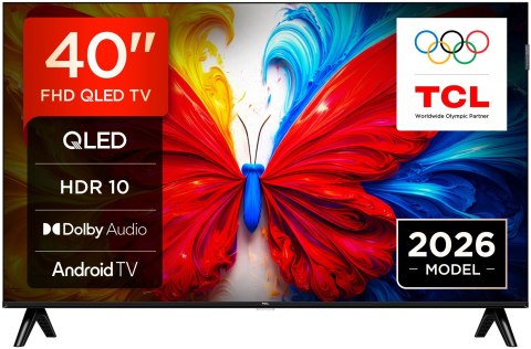 Telewizor TCL 40S5L QLED 40" Full HD Android TV Dolby Digital DVB-T2 Czarny