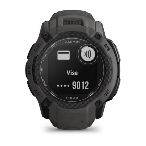 Garmin Instinct 2X Solar 2,79 cm (1.1") MIP 50 mm Cyfrowy 176 x 176 px Ekran dotykowy Grafitowy GPS