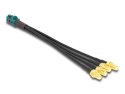 DeLOCK Kabel Mini FAKRA Z żeński poczwórny na 4 x żeńskie złącze SMA typu-A Premium