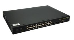 S4600-28X-P-SI - Managed L2 PoE Access Switch 24x10/100/1000Base-T with PoE+ (370W) + 4x1/10GBase-X SFP+, AC Power Supply, 0° +5