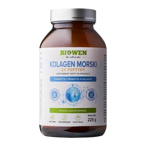 BIOWEN Kolagen Morski - 3X PEPTYDY - 225g