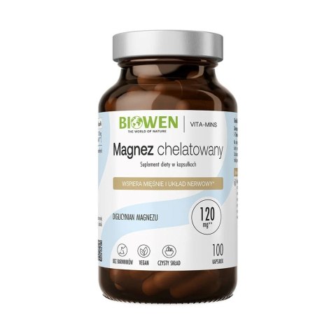 BIOWEN Magnez chelatowany- Diglicynian- 100kaps.