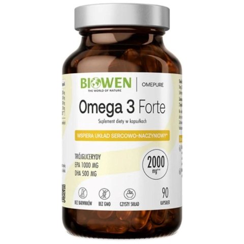 BIOWEN Omega 3 Forte 1000 mg EPA, 500 mg DHA - 90 kapsułek