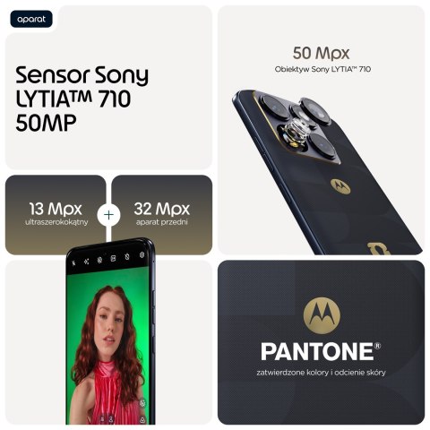 Motorola edge 70 fusion FIFA Edition 17,2 cm (6.78") Dual SIM Android 16.0 5G USB Type-C 8 GB 256 GB 5200 mAh Czarny