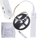 KX4943_1 Taśma LED na baterie USB czujnik ruchu 1M zimny biały BATERIE