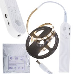 KX4943 Taśma LED na baterie USB czujnik ruchu 1M ciepły biały BATERIE