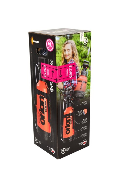 KWAZAR.OPRYSKIWACZ ORION SUPER NEW 6l PROMO + PRZYŁĄCZE 3 RZĘDOWE