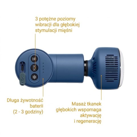 Pistolet masujący Hot&Cold Medisana MG 600 3 poziomy wibracji | 6 głowic | 147 x 150 mm