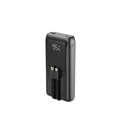 GEMBIRD POWERBANK O POJEMNOŚCI 20000MAH, SZYBKIE ŁADOWANIE 20W, WYŚWIETLACZ LCD, ZINTEGROWANE KABLE KOLOR CZARNY