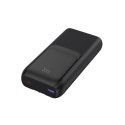 GEMBIRD POWERBANK O POJEMNOŚCI 20000MAH, SZYBKIE ŁADOWANIE 20W, WYŚWIETLACZ LCD, ZINTEGROWANE KABLE KOLOR CZARNY