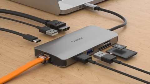 D-Link DUB-M810 stacja dokująca Przewodowa USB 3.2 Gen 1 (3.1 Gen 1) Type-C Aluminium