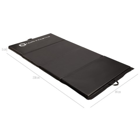 MGS01 MATERAC GIMNASTYCZNY SKŁADANY 2400x1200 MM BLACK HMS PREMIUM