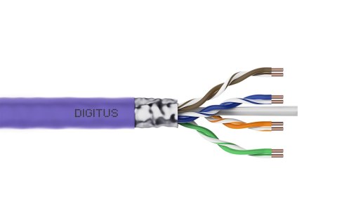 Digitus Kabel instalacyjny kat.6, F/UTP, B2ca, AWG 23/1, LSOH, 500m, fioletowy, szpula