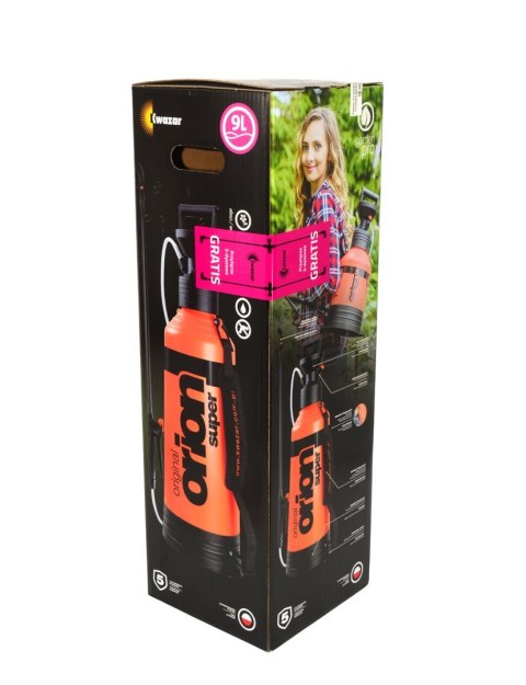 KWAZAR.OPRYSKIWACZ ORION SUPER NEW 9l + PRZYŁĄCZE 3 RZĘDOWE