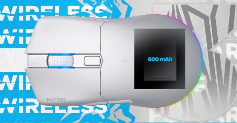 HATOR Pulsar 3 Wireless myszka Gaming Oburęczny RF Wireless + Bluetooth + USB Type-C Optyczny 12000 DPI