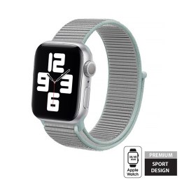 ND38_CRG-40NLB-PGR Crong Nylon - Pasek sportowy do Apple Watch 38/40mm (Pastel Grey) CRONG