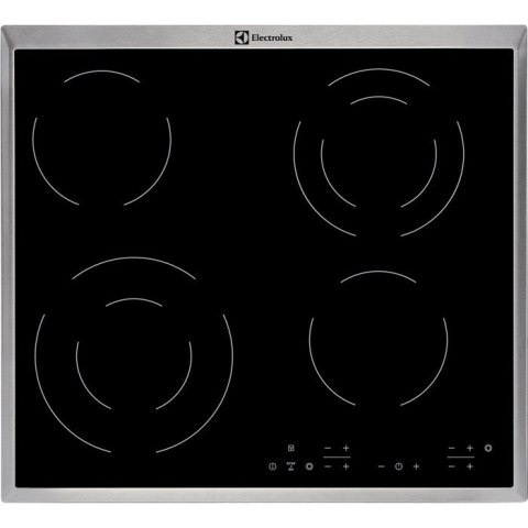 Płyta ceramiczna ELECTROLUX EHF6342XOK 60 cm | 4 pola | wskaźnik ciepła resztkowego | timer | czarny