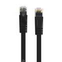 Kabel sieciowy Ethernet CAT6 1000Mbps RJ45 internetowy LAN płaski 10 m - czarny