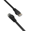 Kabel sieciowy Ethernet CAT6 1000Mbps RJ45 internetowy LAN płaski 10 m - czarny