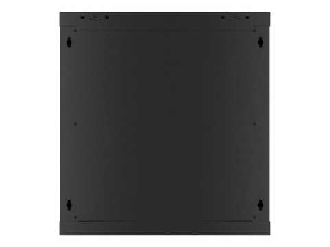 SZAFA INSTALACYJNA RACK WISZĄCA 19" 12U 600X600 CZARNA DRZWI METALOWE LANBERG (FLAT PACK)