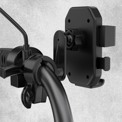Uchwyt na rower motocykl hulajnogę 360 do smartfona 4.7-7.2 cala - czarny