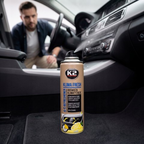 K2 KLIMA FRESH LEMON Odświeżacz Do Klimatyzacji I Nawiewów 150ml K222