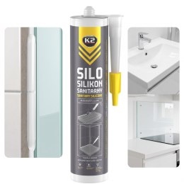 K2 Silikon Sanitarny SILO Bezbarwny Odporny Na Pleśń I Grzyby 300 ml B263