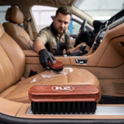 K2 Szczotka Do Czyszczenia Skóry AURON BRUSH Miękka Do Tapicerki Auta G450