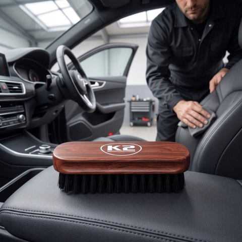 K2 Szczotka Do Czyszczenia Skóry AURON BRUSH Miękka Do Tapicerki Auta G450